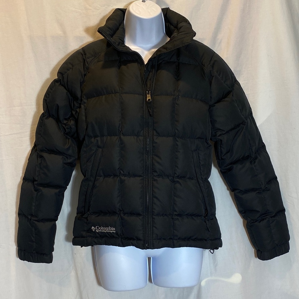 Columbia Women's Classic Black Duck Down Quilted Puffer Jacket Size -Small